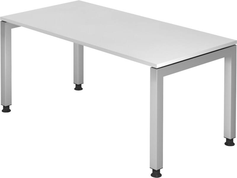 Bureau Hammerbacher J Series VJS Hauteur ajustable Rectangulaire Blanc 4 pieds métalliques 1600 (L) x 800 (P) x 760 (H) mm Acier, Aggloméré