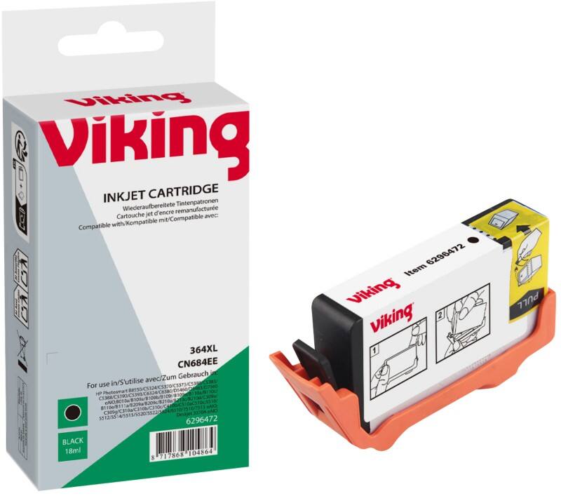Viking 364XL compatibele HP inktcartridge CN684EE zwart