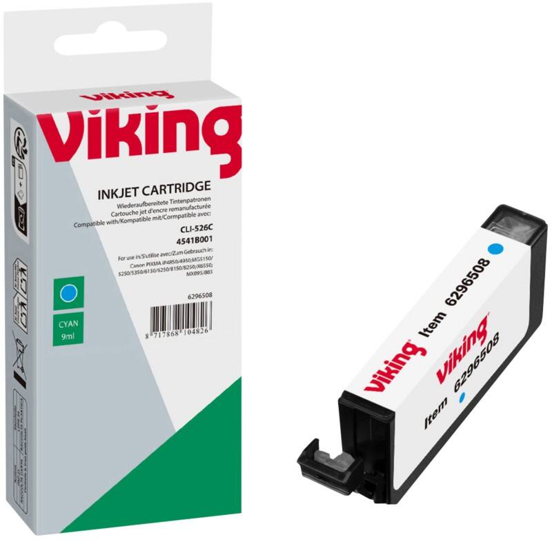 Viking CLI-526C compatibele Canon inktcartridge cyaan