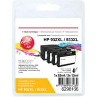 Cartouche jet d'encre Office Depot Compatible HP 932XL, 933XL Noir, cyan, magenta, jaune C2P42AE 4 Unités