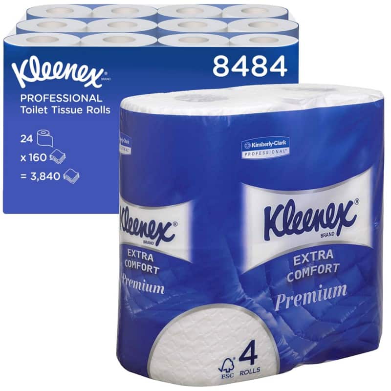 Papier toilette Kleenex 4 épaisseurs 8484CASE 24 Rouleaux de 160 Feuilles
