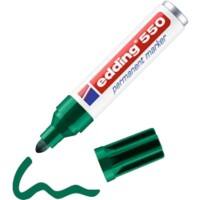 edding 550 Permanent marker Breed Ronde punt 3-4 mm Groen Navulbaar