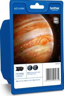 Brother LC1240BKBP2 Origineel Inktcartridge Zwart Duopack 2 Stuks