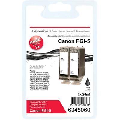 Viking PGI-5BK compatibele Canon inktcartridge zwart duopak 2 stuks