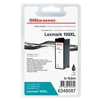 Office Depot Compatibel Lexmark 100XL Inktcartridge Zwart