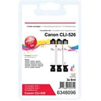 Office Depot Compatibel Canon CLI-526 Inktcartridge Cyaan, magenta, geel Multipack 3 Stuks