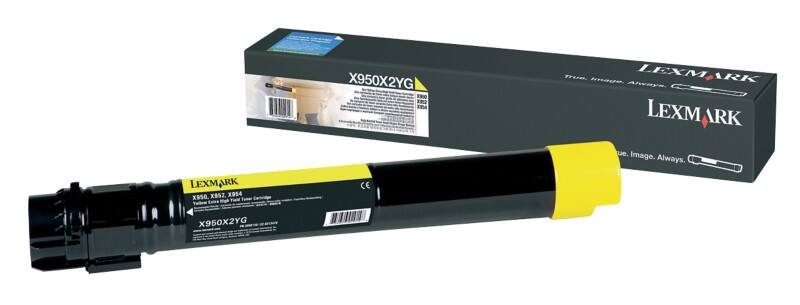 Toner Lexmark D'origine X950X2YG Jaune