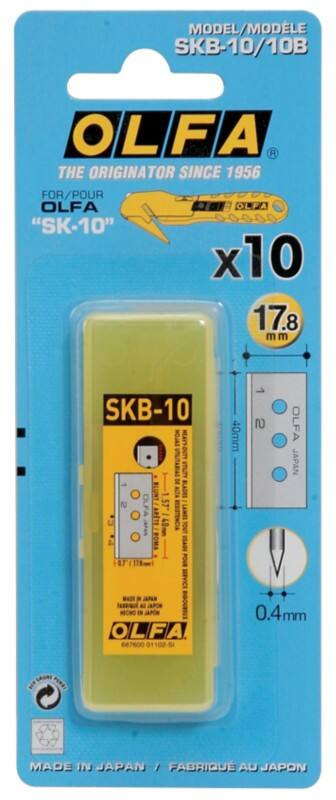 OLFA Reservemesjes SK10 Zilver Aluminium 18 mm 10 Stuks