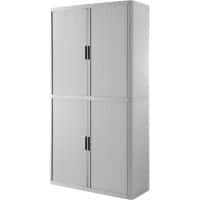 Armoire à portes rideaux Paperflow 4 Étagères Verrouillable 1100 x 415 x 2040 mm Gris