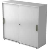 Armoire Hammerbacher 3FH SG à portes coulissantes Gris 1200 x 400 x 1100 mm