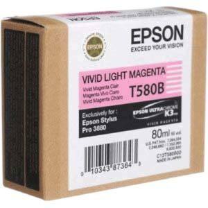 Cartouche jet d'encre Epson T580 D'origine C13T580B00 Magenta clair
