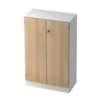 Hammerbacher Kast Gemelamineerde spaanplaat 3 Planken 800 x 420 x 1.270 mm Eiken Lichtbruin, wit