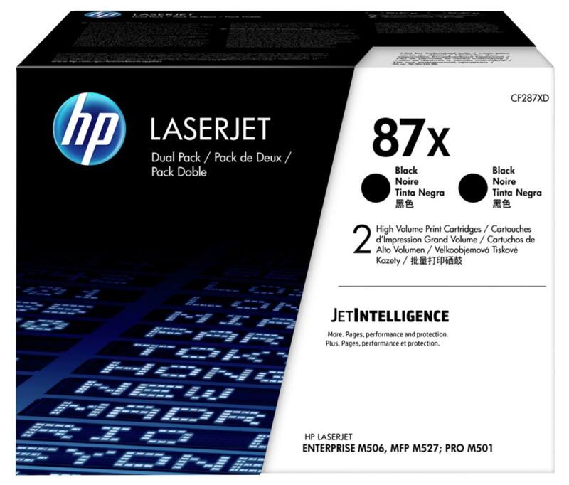 Toner HP 87X D'origine CF287XD Noir Duopack 2 Unités