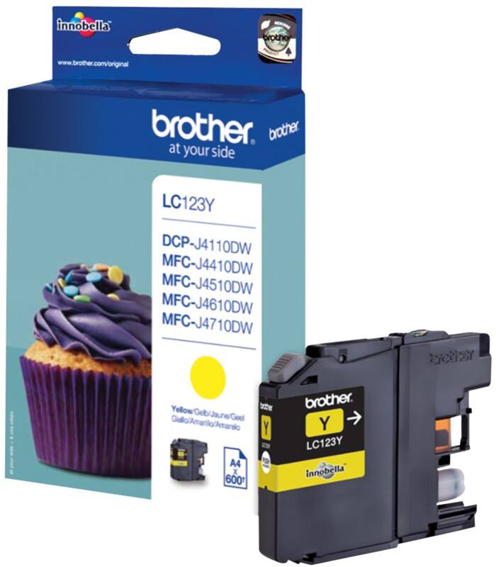 Brother LC123 Origineel Inktcartridge Geel Pack