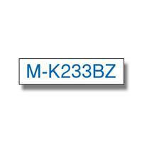 BROTHER Etiketteertapecassette P-Touch MK233 Blauwe opdruk op wit