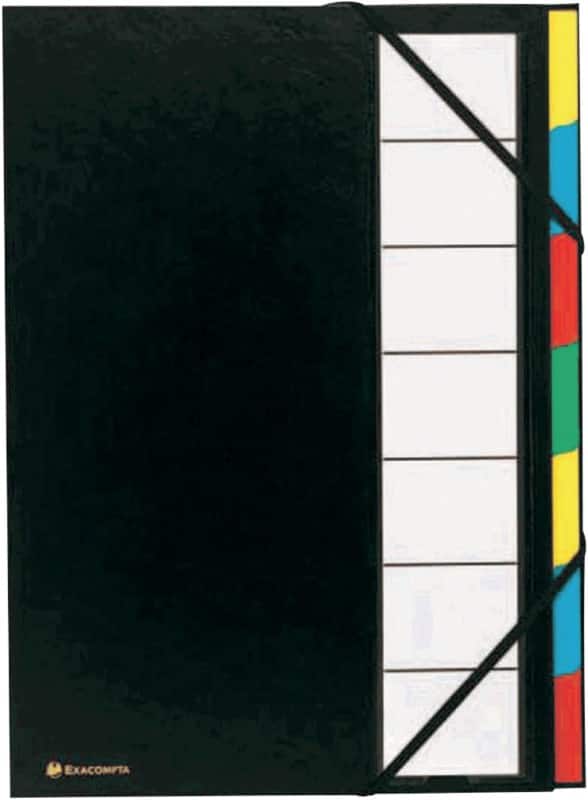 Trieur rigide extensible Exacompta 55321E A4 Noir 24 x 0,3 x 32 cm