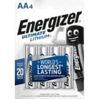 Piles lithium Energizer FR6 AA 3000 mAh 1.5 V 4 Unités