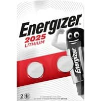 Piles bouton Energizer CR2025 3V Lithium 2 Unités