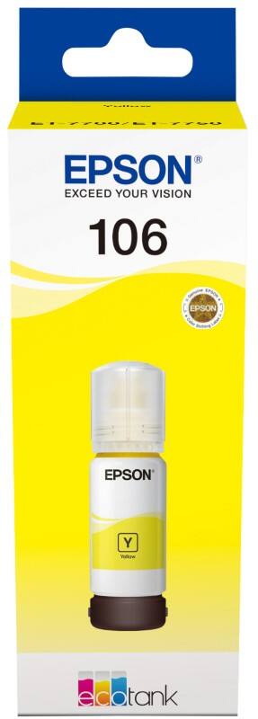 Bouteille d'encre Epson 106 D'origine C13T00R440 Jaune 70 ml
