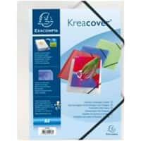 Chemises 3 rabats à élastique Exacompta Krea Cover A4 Transparent 90 g/m²