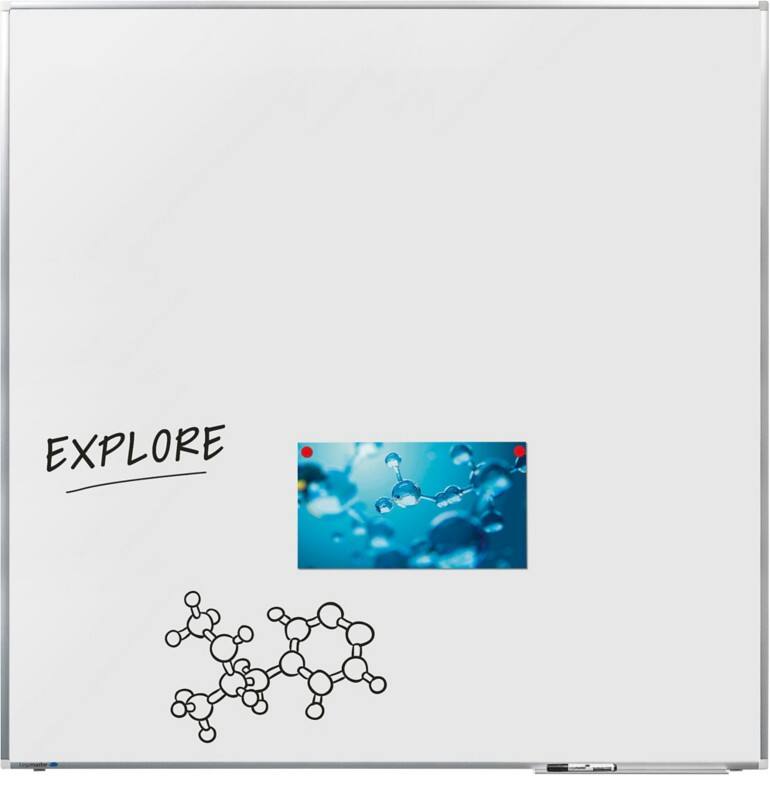 Tableau blanc Legamaster Premium Plus Montage mural Magnétique Émail Simple face 120 (L) x 120 (H) cm