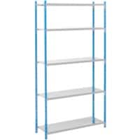 Rayonnage ARNO SPACE 5 Étagères 1000 x 500 x 2000 mm Bleu, gris clair