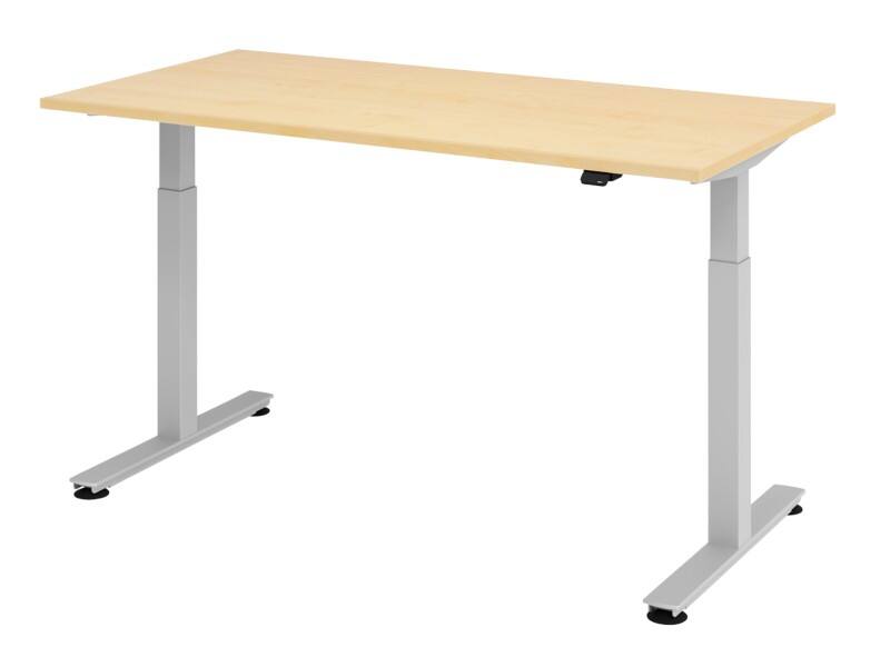 Bureau assis-debout Hammerbacher XMST VXMST Hauteur ajustable électriquement Rectangulaire Érable T-Pied 1600 (L) x 800 (P) x 1200 (H) mm Acier, Aggloméré