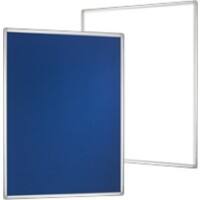 Tableau mixte Franken Pro émaillé, feutre bleu Magnétique 120 x 90 cm