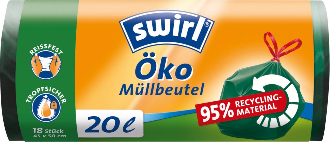 Swirl Vuilniszakken 20 l Groen 45 x 5,8 x 5,8 cm 18 Stuks