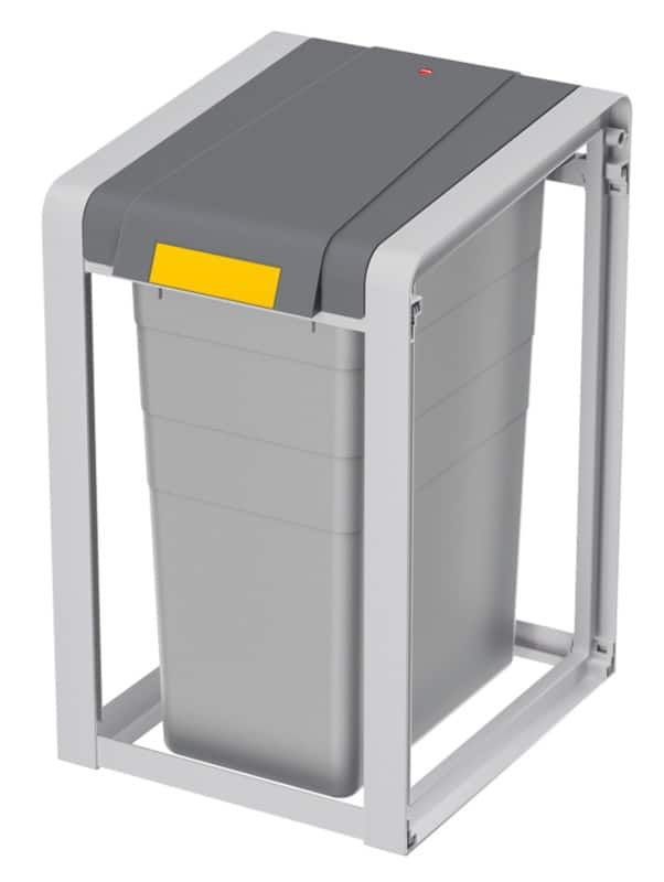 Poubelle Hailo ProfiLine Öko XL 38 L Gris Plastique
