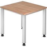 Hammerbacher Q Series Hoogteverstelbaar Bureau Rechthoekig Walnoot 4 voeten 800 (B) x 685 (H) mm Hout