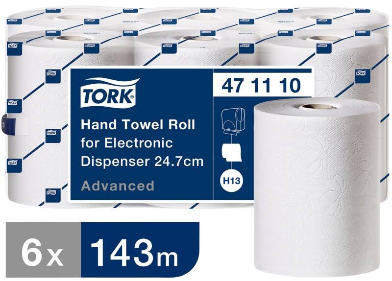 Essuie-mains Tork Advanced  H13 Rouleau Blanc 2 épaisseurs K90225 6 Rouleaux de 100 Feuilles