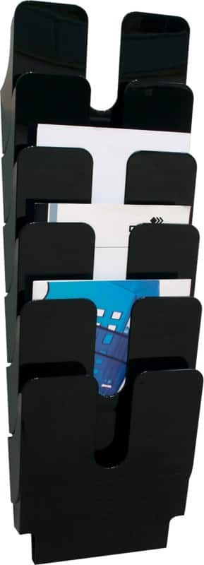 Présentoir mural Flexiplus A4 DURABLE Montage mural Noir 1700008061 24,7 x 10 x 74,5 cm 6 Unités