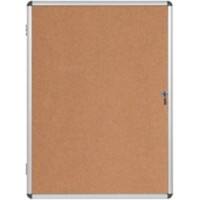 Vitrine d'affichage verrouillable Bi-Office Enclore Earth Non Magnétique 6 x A4 Montage mural Liège 72 x 67,4 cm (l x h) cm Brun