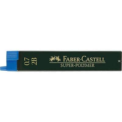 Faber-Castell Navulling voor vulpotloden Super-polymeer 0,7 mm 2B Zwart Pak van 12