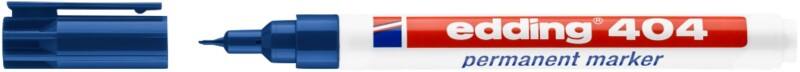 edding 404 Permanentmarker Extra Fijn Ronde punt 0 - 0,75 mm Blauw