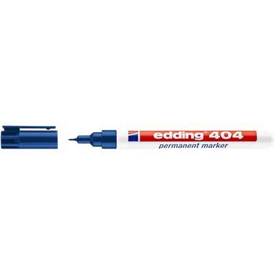 edding 404 Permanent marker Extra Fijn Ronde punt 0,75 mm Blauw Navulbaar