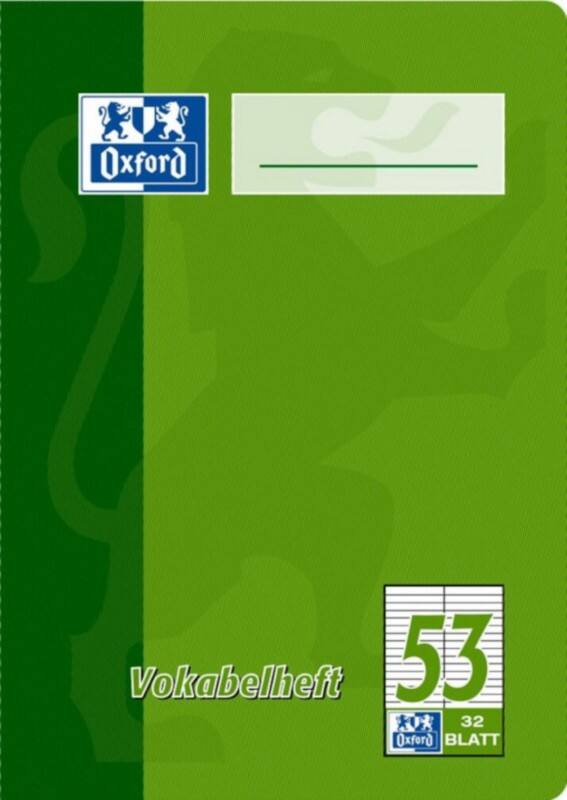 Cahier OXFORD A6 Ligné Agrafées Carton Vert, Vert foncé 32 Pages 32 Feuilles