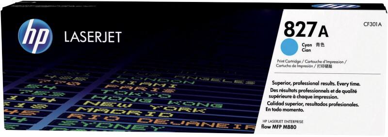 HP 827A Origineel Tonercartridge CF301AC Cyaan
