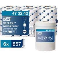 Tork Reflex Poetspapier Pulp Wit 33,5 x 19,4 cm 401094 6 Rollen à 857 Vellen