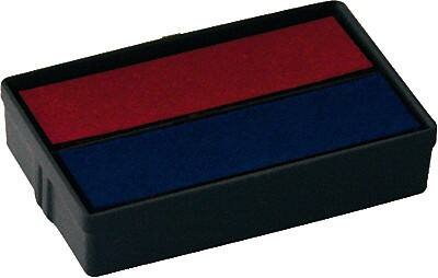Cassette d’encrage rechargeable COLOP 107132 Bleu, rouge pour Tampon 10 / C10 / 10 Microban, Mini Dater S120 / S126 / S120/W 2 Unités