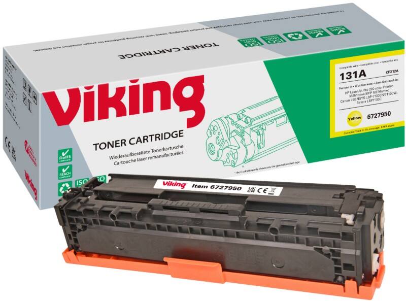 Viking 131A Compatibel HP Tonercartridge CF212A Geel