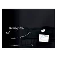 Tableau magnétique en verre Sigel artverum Magnétique Single 120 (L) x 90 (H) cm Noir