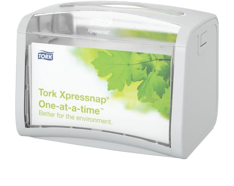 Tork Servetdispenser N4, N12 Xpressnap Hoogwaardig kunststof 20,1 x 15 x 15,5 cm Lichtgrijs