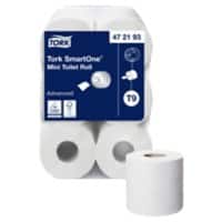 Tork Mini Smartone Toiletpapier T9 2-laags 472193 12 Rollen à 620 Vellen