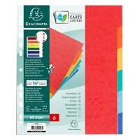 Intercalaires Exacompta Genuine Premium Pressboard Vierge A4 Maxi Assortiment 6 intercalaires Carton pressé marbré 18 Perforations 2406E