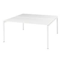 Table Bisley Quattro desk basic Blanc/Blanc 160 x 164 x 74 cm