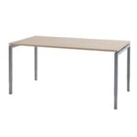 Bisley Bureautafel Quattro desk basic Eiken, wit 1.800 x 800 x 800 mm