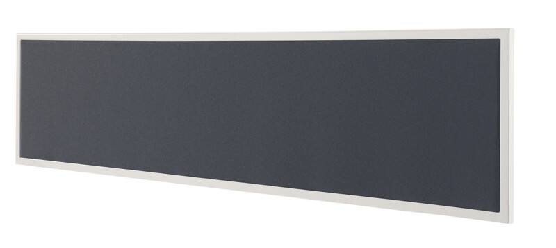 Bisley Scheidingswand Quattro desk basic Grijs, wit 1.600 x 350 mm