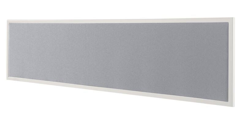 Bisley Scheidingswand Quattro desk basic Lichtgrijs Wit 1.600 x 350 mm